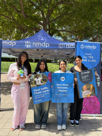 Project RISHI members volunteering with NMDP on the UCI campus